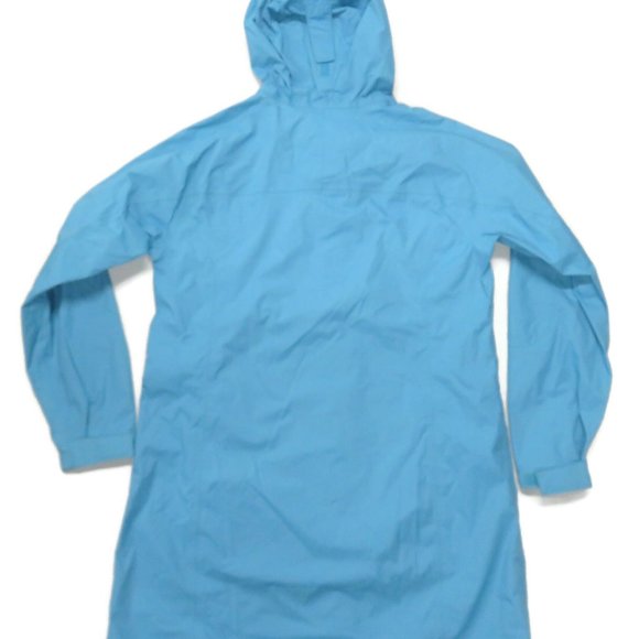 LL Bean Womens H2OFF Waterproof Long Raincoat Small Blue Rain Jacket - Picture 9 of 11